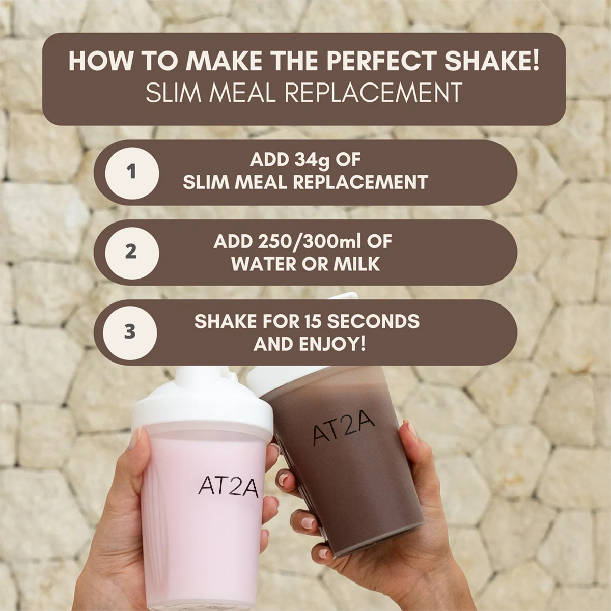 AT2A Slim Meal Shake, 34 High Protein Meals