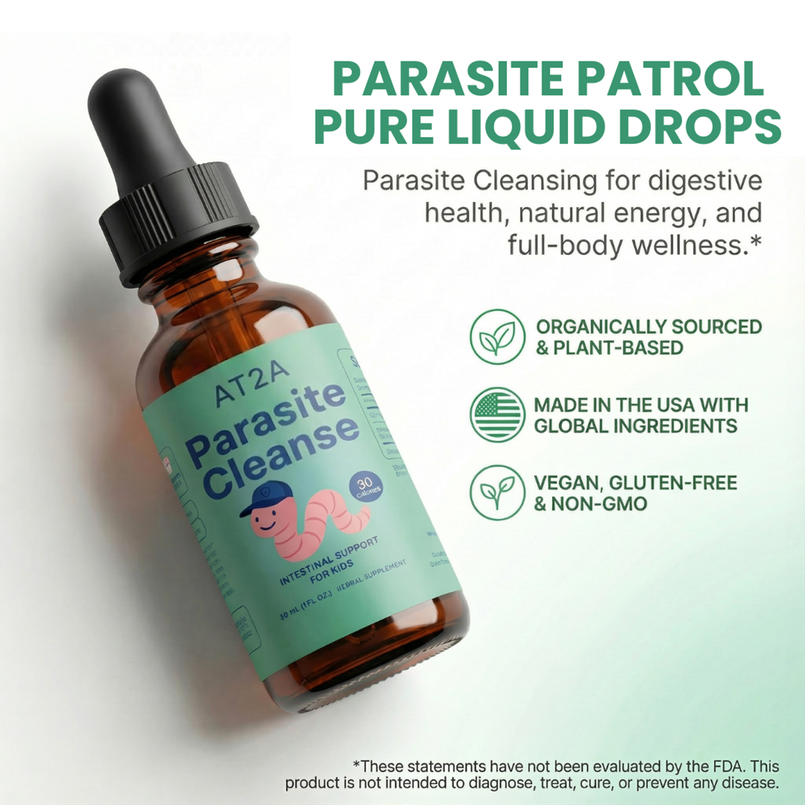 AT2A Black Walnut Wormwood Clove Parasite Cleanse